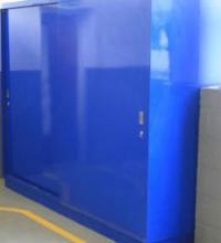 Double sliding door cabinets